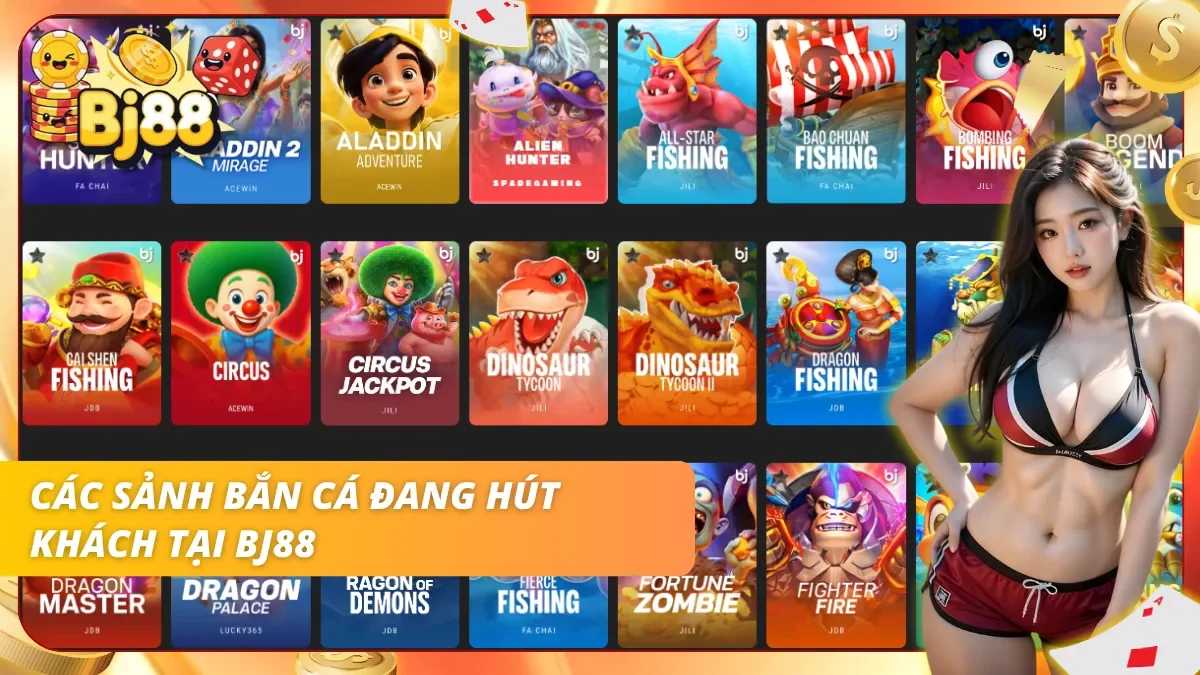 Sảnh game chất chơi tăng độ sôi động trong từng lượt săn cá